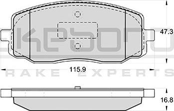 Akebono AN-8142WKE - Bremsbelagsatz, Scheibenbremse alexcarstop-ersatzteile.com