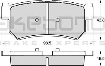 Akebono AN-8167WK - Bremsbelagsatz, Scheibenbremse alexcarstop-ersatzteile.com