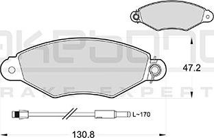 Akebono AN-8118WK - Bremsbelagsatz, Scheibenbremse alexcarstop-ersatzteile.com