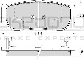 Akebono AN-8211WK - Bremsbelagsatz, Scheibenbremse alexcarstop-ersatzteile.com