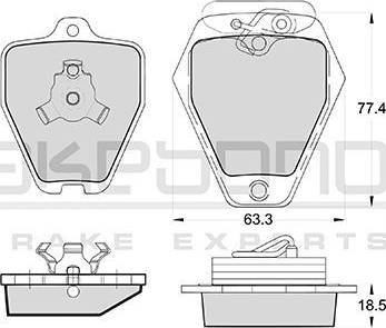 Akebono AN-3993WK - Bremsbelagsatz, Scheibenbremse alexcarstop-ersatzteile.com