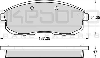 Akebono AN-279WKE - Bremsbelagsatz, Scheibenbremse alexcarstop-ersatzteile.com