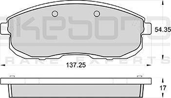 Akebono AN-279WK - Bremsbelagsatz, Scheibenbremse alexcarstop-ersatzteile.com