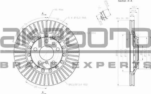 Akebono BN-0567 - Bremsscheibe alexcarstop-ersatzteile.com