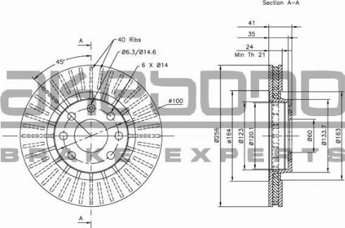 Akebono BN-0107 - Bremsscheibe alexcarstop-ersatzteile.com