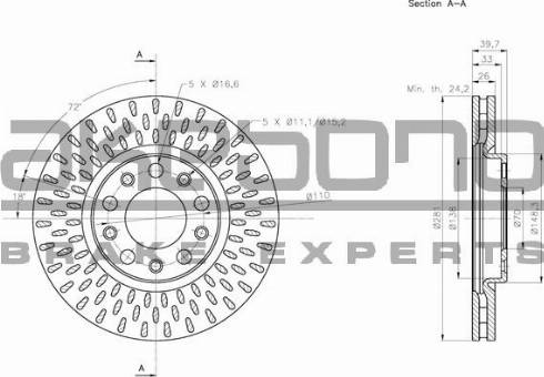 Akebono BN-0757 - Bremsscheibe alexcarstop-ersatzteile.com