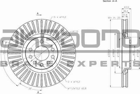 Akebono BN-1078 - Bremsscheibe alexcarstop-ersatzteile.com