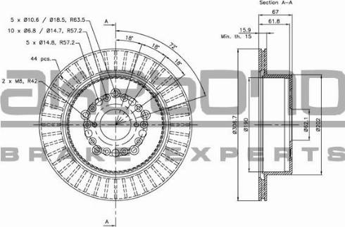 Akebono BN-1321E - Bremsscheibe alexcarstop-ersatzteile.com