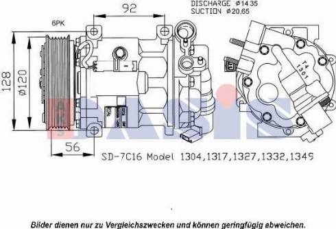 AKS Dasis 850477N - Kompressor, Klimaanlage alexcarstop-ersatzteile.com