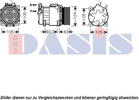 AKS Dasis 850103N - Kompressor, Klimaanlage alexcarstop-ersatzteile.com