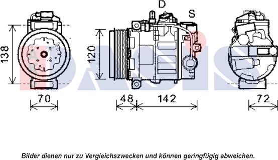 AKS Dasis 851977N - Kompressor, Klimaanlage alexcarstop-ersatzteile.com