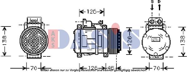 AKS Dasis 851402N - Kompressor, Klimaanlage alexcarstop-ersatzteile.com