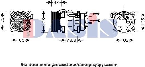 AKS Dasis 851411N - Kompressor, Klimaanlage alexcarstop-ersatzteile.com