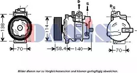 AKS Dasis 851549N - Kompressor, Klimaanlage alexcarstop-ersatzteile.com