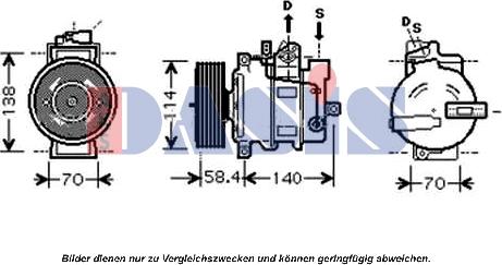 AKS Dasis 851550N - Kompressor, Klimaanlage alexcarstop-ersatzteile.com