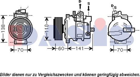 AKS Dasis 851656N - Kompressor, Klimaanlage alexcarstop-ersatzteile.com