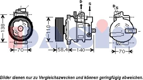 AKS Dasis 851657N - Kompressor, Klimaanlage alexcarstop-ersatzteile.com