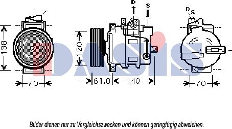 AKS Dasis 851663N - Kompressor, Klimaanlage alexcarstop-ersatzteile.com