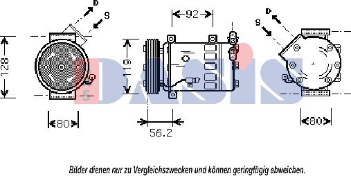 AKS Dasis 851679N - Kompressor, Klimaanlage alexcarstop-ersatzteile.com