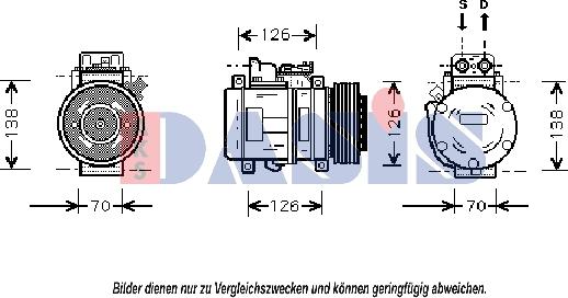 AKS Dasis 851032N - Kompressor, Klimaanlage alexcarstop-ersatzteile.com