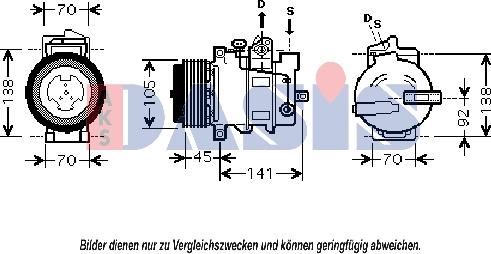 AKS Dasis 851851N - Kompressor, Klimaanlage alexcarstop-ersatzteile.com