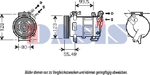 AKS Dasis 851866N - Kompressor, Klimaanlage alexcarstop-ersatzteile.com