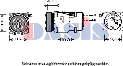 AKS Dasis 851818N - Kompressor, Klimaanlage alexcarstop-ersatzteile.com