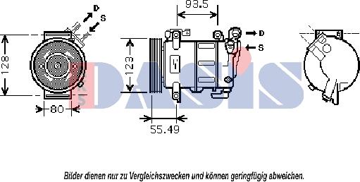 AKS Dasis 851813N - Kompressor, Klimaanlage alexcarstop-ersatzteile.com