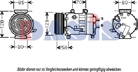 AKS Dasis 851817N - Kompressor, Klimaanlage alexcarstop-ersatzteile.com