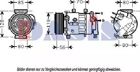 AKS Dasis 851871N - Kompressor, Klimaanlage alexcarstop-ersatzteile.com