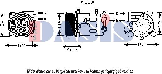 AKS Dasis 851872N - Kompressor, Klimaanlage alexcarstop-ersatzteile.com