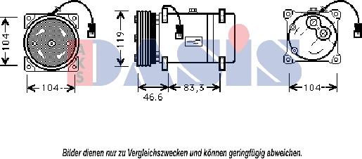 AKS Dasis 851368N - Kompressor, Klimaanlage alexcarstop-ersatzteile.com