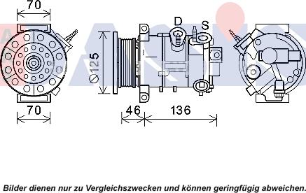 AKS Dasis 852811N - Kompressor, Klimaanlage alexcarstop-ersatzteile.com