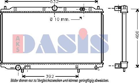 AKS Dasis 220014N - Kühler, Motorkühlung alexcarstop-ersatzteile.com