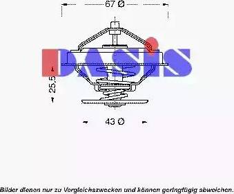 AKS Dasis 750411N - Thermostat, Kühlmittel alexcarstop-ersatzteile.com