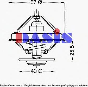 AKS Dasis 751873N - Thermostat, Kühlmittel alexcarstop-ersatzteile.com