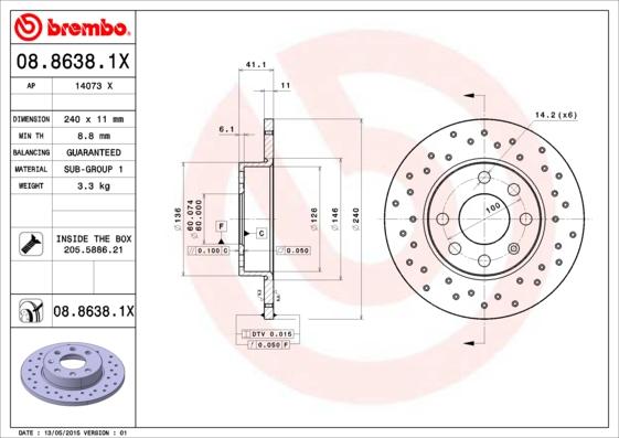 AP 14073 X - Bremsscheibe alexcarstop-ersatzteile.com