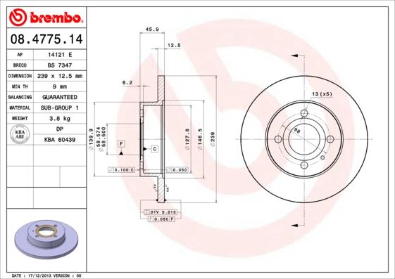 AP 14121 E - Bremsscheibe alexcarstop-ersatzteile.com