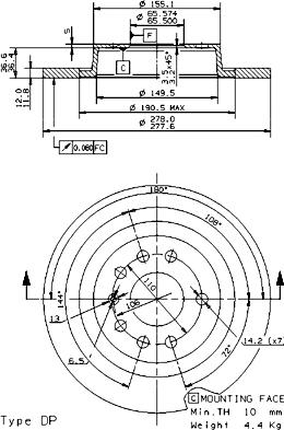 AP 14853 V - Bremsscheibe alexcarstop-ersatzteile.com