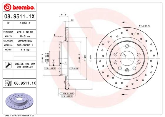 AP 14853 X - Bremsscheibe alexcarstop-ersatzteile.com