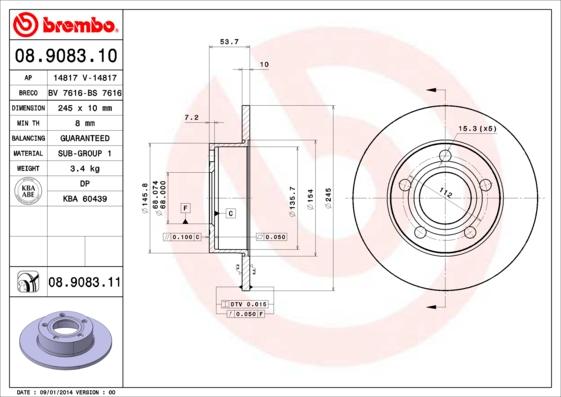 AP 14817 - Bremsscheibe alexcarstop-ersatzteile.com