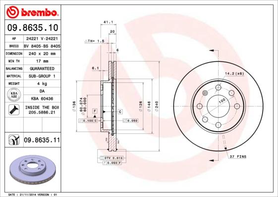 AP 24221 - Bremsscheibe alexcarstop-ersatzteile.com