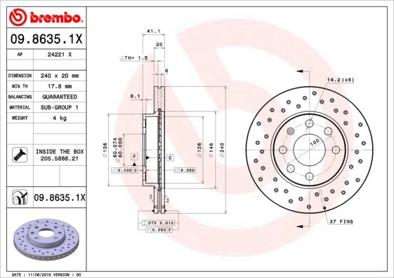 AP 24221 X - Bremsscheibe alexcarstop-ersatzteile.com