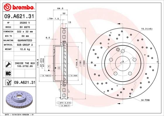 AP 25260 V - Bremsscheibe alexcarstop-ersatzteile.com