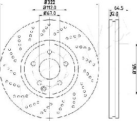 Ashika 60-00-0520 - Bremsscheibe alexcarstop-ersatzteile.com