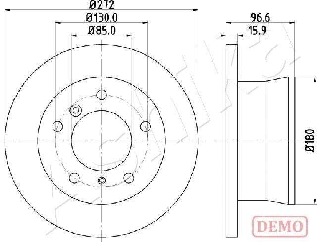 Ashika 61-00-0526C - Bremsscheibe alexcarstop-ersatzteile.com