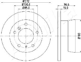 Ashika 61-00-0526 - Bremsscheibe alexcarstop-ersatzteile.com