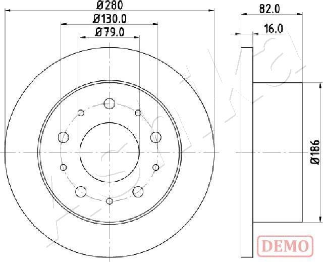 Ashika 61-00-0611C - Bremsscheibe alexcarstop-ersatzteile.com