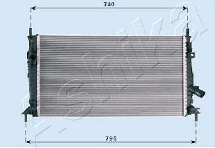 Ashika RDA053081 - Kühler, Motorkühlung alexcarstop-ersatzteile.com