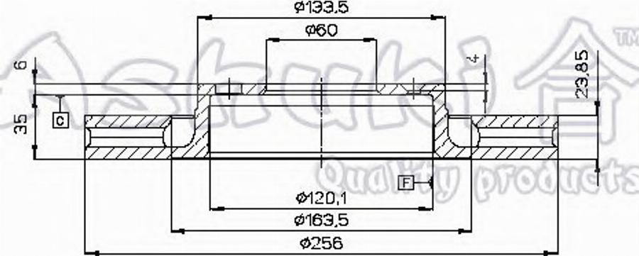 Ashuki 0990-7090 - Bremsscheibe alexcarstop-ersatzteile.com